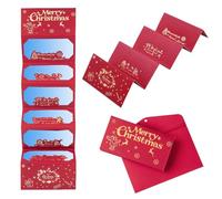 Christmas Cards - 2 Pieces Spanish Christmas Cards | Thin Paper with 6 Slots | Christmas Envelopes with Money for Home, Meetings, Travel, Under the Tree (Paper, 17 x 72 cm)