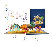 Christmas Cards | 2024 Pop Up Religious Christmas Cards | Musical Merry Christmas Card | 3D Christmas Greeting Card with Envelopes | Christmas Gif ts for Women Men Kids Husband Wife Mom Dad (B)