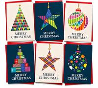 Christmas Cards 2026 30 Pack Boxed Xmas Cards Multipack 6 Festive Designs | 6 Unique Modern Art Deco Decoration Designs Festive Seasons Greetings For Friends Family Co Workers Colleagues