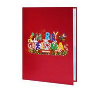 Christmas Cards, 3D Holiday Card with Music and Light, Tabletop Decor Celebration Keepsake for Boys Girls Birthday Graduation Family Greetings School Classroom