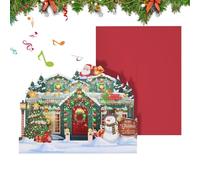 Christmas Cards 3D, Merry Christmas Pop Cards with Light and Music for Women, Holiday Greetings Expressing Specific Sentiments To Friends Family Kids Parents Dad Mom Husband Wife Son Daughter