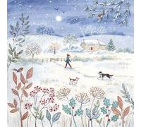 Christmas Cards 6 Pack Dog Walking - Charity Xmas Cards Made in the UK