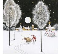 Christmas Cards 6 Pack Santa's Sleigh - Charity Xmas Cards Made in the UK