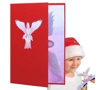 Christmas Cards | Angel and Flower Card Catholic Christmas Card with Envelopes for Funeral, Mourning, Memorial, Christening
