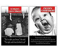 Christmas Cards Multi-pack, 10 Funny Cards, 2 Designs