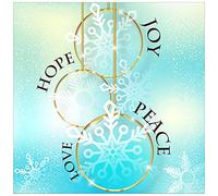 Christmas cards pack - Hope, Joy, Peace, 10 Christmas cards with 10 white envelopes - Designed, printed and hand-packed in the UK, by Just Cards Direct