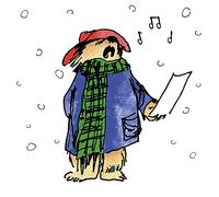 Christmas Cards Pack of 8 - Paddington Goes Carol Singing - Eco-Friendly & Recyclable - By Museums & Galleries