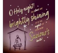 Christmas Cards with Holy Night Design, 150mm Square, Pack of 10, Compassion UK Charity