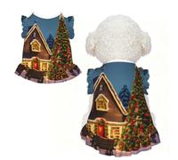 Christmas carnival village Print Pet Breathable Sleeveless Skirt M