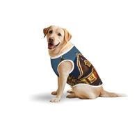 Christmas Carnival Villageprint Large Pets Vest Party Travel Breathable Summer Lightweight Soft Cozy Sleeveless