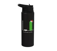Christmas Carol Bar Graph - Fun Math Holiday Stainless Steel Insulated Water Bottle
