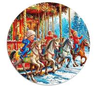 Christmas Carousel 1000 Pieces Jigsaw Puzzles For Adults Educational Games Stress Relieving Entertainment Exercise The Memory of The Brain For Adults Gifts 1000pcs (67.5x67.5cm)