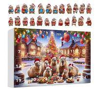 Christmas Carpincho Advent Countdown - 24 Days of 3D Acrylic Decorations | For Christmas Trees Calendar 2025 | Decorations Home Wall Window Door Kids Adults