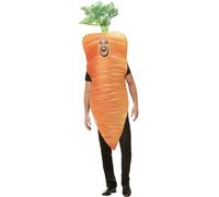 Smiffys Christmas Carrot Costume, Orange with Tabard, Christmas Adult Fancy Dress, Food/Drink Dress Up Costumes