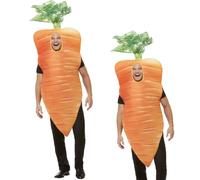 Christmas Carrot Costume Orange Nativity Novelty Fun Fancy Dress Adults Outfit N