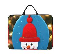 Christmas Carton Snowman Print 14in Laptop Case Sleeve Shockproof Portable Notebook Computer Cover Protector Bag