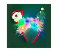 Christmas Cartoon Headband Headwear Women Girl Hair Hoop Led Reindeer Santa Claus Decor Style Cosplay Photography E