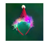 Christmas Cartoon Headband Headwear Women Girl Hair Hoop Led Reindeer Santa Claus Decor Style Cosplay Photography D