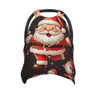 Christmas Cartoon Santa Claus Baby Car Seat Canopy Cover, Multi Use Breathable Nursing Breastfeeding Covers for Mom Soft Stroller Sun Shade Newborn Shower Gift