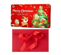 Christmas Cash Cards - 6 Slot Creative Winter Holiday Greeting Card with Money Holder Clip for Gifting, Festive Card Ornament with Elegant Design, Envelope for Friends, 3.94 Inches