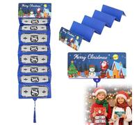 Christmas Cash Envelope for Gifts, Money Holder with 10 Slots, Surprise Xmas Gift for Teens, Boys, Girls, Women & Men (Blue)