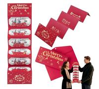 Christmas Cash Envelopes, 2026 New Foldable 6-Slot Christmas Red Envelope, 6 Surprises in 1 Envelope, Eco-Friendly for Family, Friends (2PCS-B)