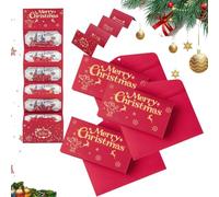 Christmas Cash Gift Envelope- a Creative Way to Give Cash This Christmas, Surprise Money Holders Booklet with 5 Slots for Cards, Santa Themed Holder, New Fun Alternative to Standard(Red,3pcs)