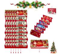 Christmas Cash Gift Envelopes, 2025 New Creative Cash Surprise Envelope, Money Gift Envelopes for Cashs, with 10 Slots, for Family & Friends Holiday Savings (Red - Santa Claus - A, 5pcs)