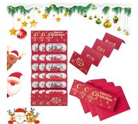 Christmas Cash Gift Envelopes with 6/10 Slots - A Creative Way to Give Cash This Christmas, Surprise Xmas Gift Card Holder Family Friends (3PCS,6 Slots-B)