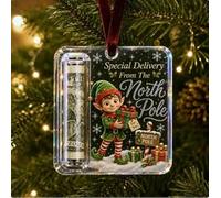 Christmas Cash Gift Ornament,Acrylic Money Holders for Cash XmasTreeHanging | Funny Clear Xmas Tree Money Hold Hanging Pendant,Unique Money Gift for Christmas Stocking Stuffer,Secret Santa Gift Giving
