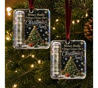 Christmas Cash Gift Ornament,Acrylic Money Holders for Cash XmasTreeHanging | Funny Clear Xmas Tree Money Hold Hanging Pendant,Unique Money Gift for Christmas Stocking Stuffer,Secret Santa Gift Giving