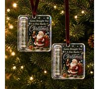 Christmas Cash Gift Ornament,Acrylic Money Holders for Cash XmasTreeHanging | Funny Clear Xmas Tree Money Hold Hanging Pendant,Unique Money Gift for Christmas Stocking Stuffer,Secret Santa Gift Giving