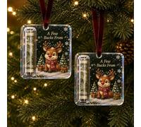 Christmas Cash Gift Ornament,Acrylic Money Holders for Cash XmasTreeHanging | Funny Clear Xmas Tree Money Hold Hanging Pendant,Unique Money Gift for Christmas Stocking Stuffer,Secret Santa Gift Giving