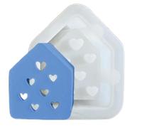 Christmas Castle Mould - Silicone House Shaped Moulds | House Shaped Candle Moulds, Small Silicone Moulds, Quick Release Resin Moulds, Reusable Soap Molds