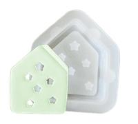 Christmas Castle Mould - Silicone House Shaped Moulds | House Shaped Candle Moulds, Small Silicone Moulds, Quick Release Resin Moulds, Reusable Soap Molds