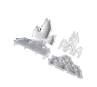 Christmas Castle Silicone Mold, Stylish 3D Castle Ornament Making Mold for Christmas Tabletop Display