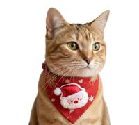 Christmas Cat Bandana | Adjustable EChristmas Pet Triangular Scarf Collar, Withastic Holiday Pet Costume,Holiday Cat Kitten Bandana Collar - For Family Gathering Photoshoot Party Role Play Performance