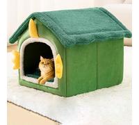 Christmas Cat Bed Christmas Tree Cat House Suitable for Indoor Cat House Tent Removable and Washable Pet Cat Hole Suitable for Cats, Small Dogs,Red,S (Green L)