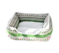 Christmas Cat Bed Plush Comfortable Washable Sleigh Pet Cushion