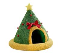 Christmas Cat Bed, Warm Cotton Nest, 18 x 16 Inches, Machine Washable | Cat bed for holidays, soft cotton nest, machine washable with warm cushion, comfortable pet bed for indoor use