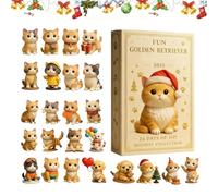 Christmas Cat Calendar - 24-Piece Cat Ornaments 2025, Cute 2D Acrylic Decorations, Funny Countdown Gift for Cats Lovers, Home & Christmas Tree Decor