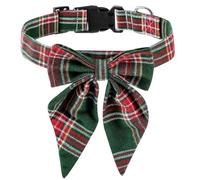 Christmas Cat Collar Adjustable Dogs Collar with Bowtie Kitten Necktie Collar Cats Festival Costume Pet Party Accessory