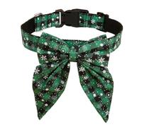 Christmas Cat Collar Adjustable Dogs Collar with Bowtie Kitten Necktie Collar Cats Festival Costume Pet Party Accessory