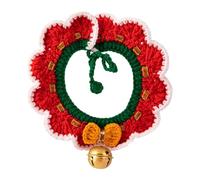 Christmas Cat Collar - Holiday Kitten Puppy Costume Accessories - Winter Cat Neck Warmer,for Family Gathering Photoshoot Party Performance Dress Up