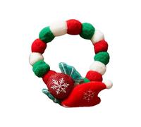 Christmas Cat Collar | Soft Plush Ball Pet Necklace Collar | Elastic Cat Collar Funny Christmas Pet Costume, Cute Candy Hat Pet Neck Decor for Birthday Holiday