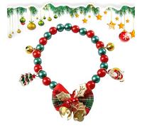 Christmas Cat Collars | Winter Kitty Collar with Bell | Santa Claus Tree Snowflake Pendant Necklace | with Bow and Bell for Pet Girl Boy