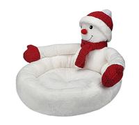 Christmas Cat House - Creative Cat Beds, Soft Plush Beds With Anti-Slip Bottom, Soft Plush Cat Nest With Hat And Scarf, Hugging Dog Bed, Winter Kitten Bed for Small And Medium Pets