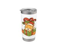 Christmas Cat in Box Stainless Steel Insulated Tumbler