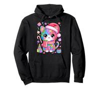 Christmas Cat Lover Master Builder Building Bricks Blocks Pullover Hoodie