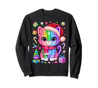 Christmas Cat Lover Master Builder Building Bricks Blocks Sweatshirt